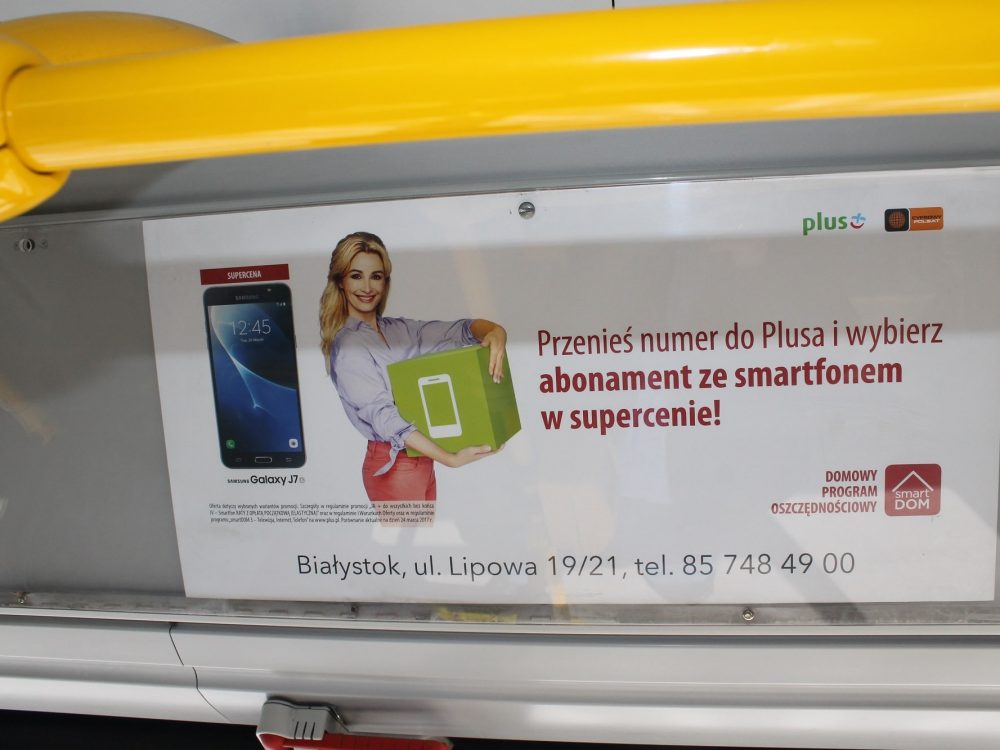 Reklama w autobusie